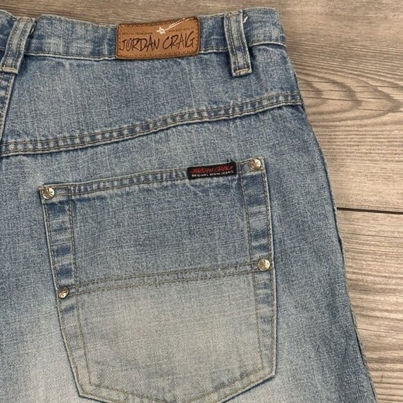 Crazy Vintage Y2K Jordan Craig Baggy Light Wash Denim Shorts - Picture 7 of 8